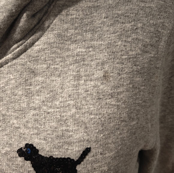 Victoria's Secret PINK Hibiscus Flower Bling Sequin Hoodie Size Large No String - Picture 5 of 6